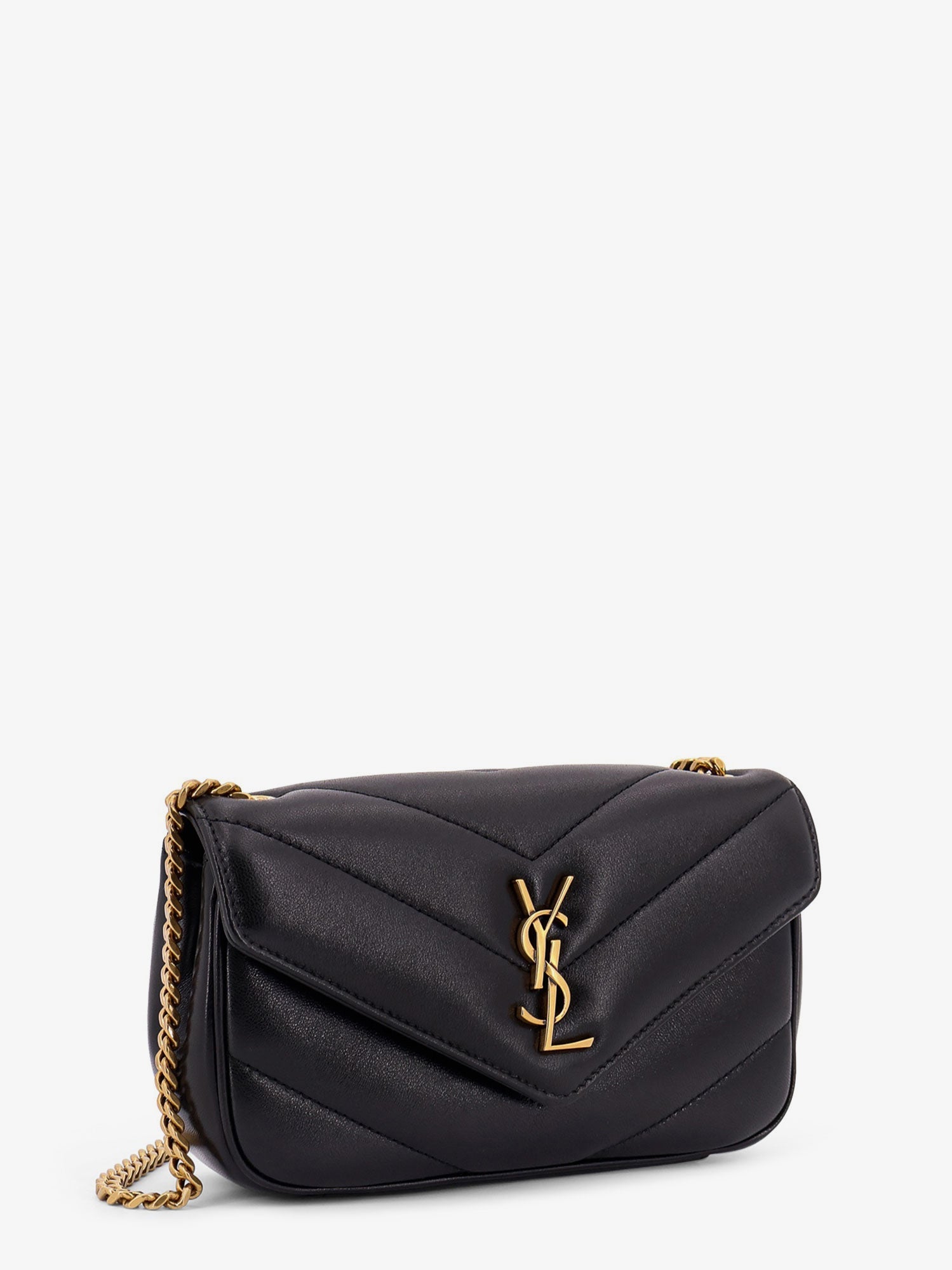 SAINT LAURENT Saint Laurent Women Loulou Mini Leather Crosbody Bag With Chevron Stitching