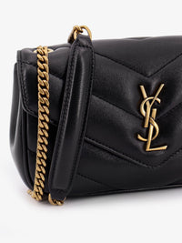 SAINT LAURENT Saint Laurent Women Loulou Mini Leather Crosbody Bag With Chevron Stitching