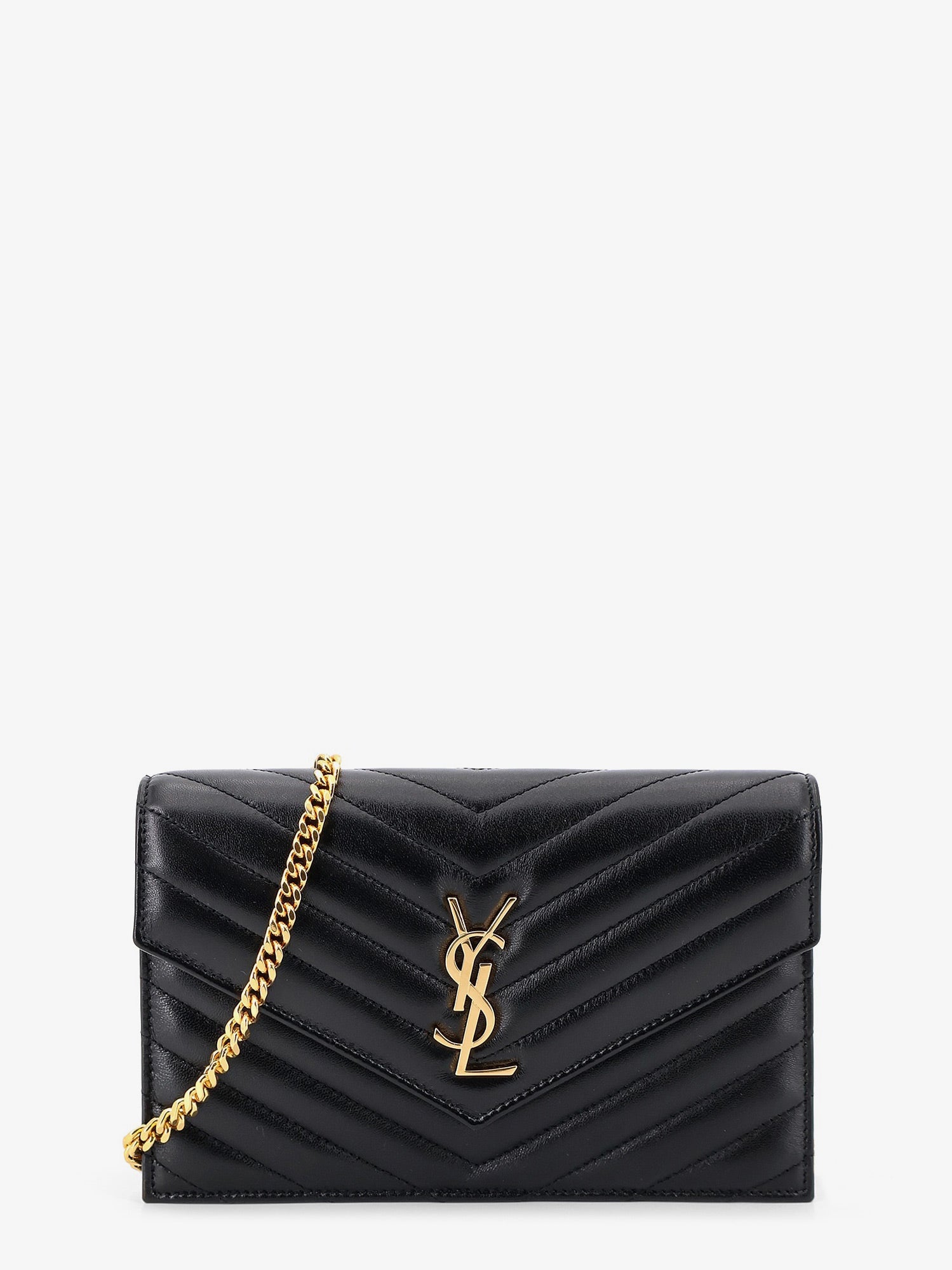 SAINT LAURENT Saint Laurent Women Leather Crossbody Bag With Metal Cassandre Logo