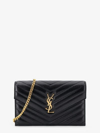 SAINT LAURENT Saint Laurent Women Leather Crossbody Bag With Metal Cassandre Logo