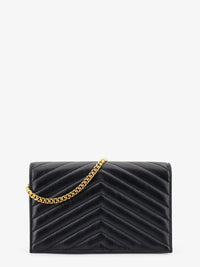 SAINT LAURENT Saint Laurent Women Leather Crossbody Bag With Metal Cassandre Logo