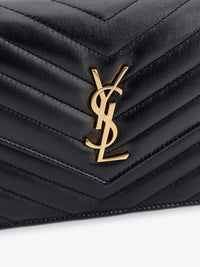 SAINT LAURENT Saint Laurent Women Leather Crossbody Bag With Metal Cassandre Logo