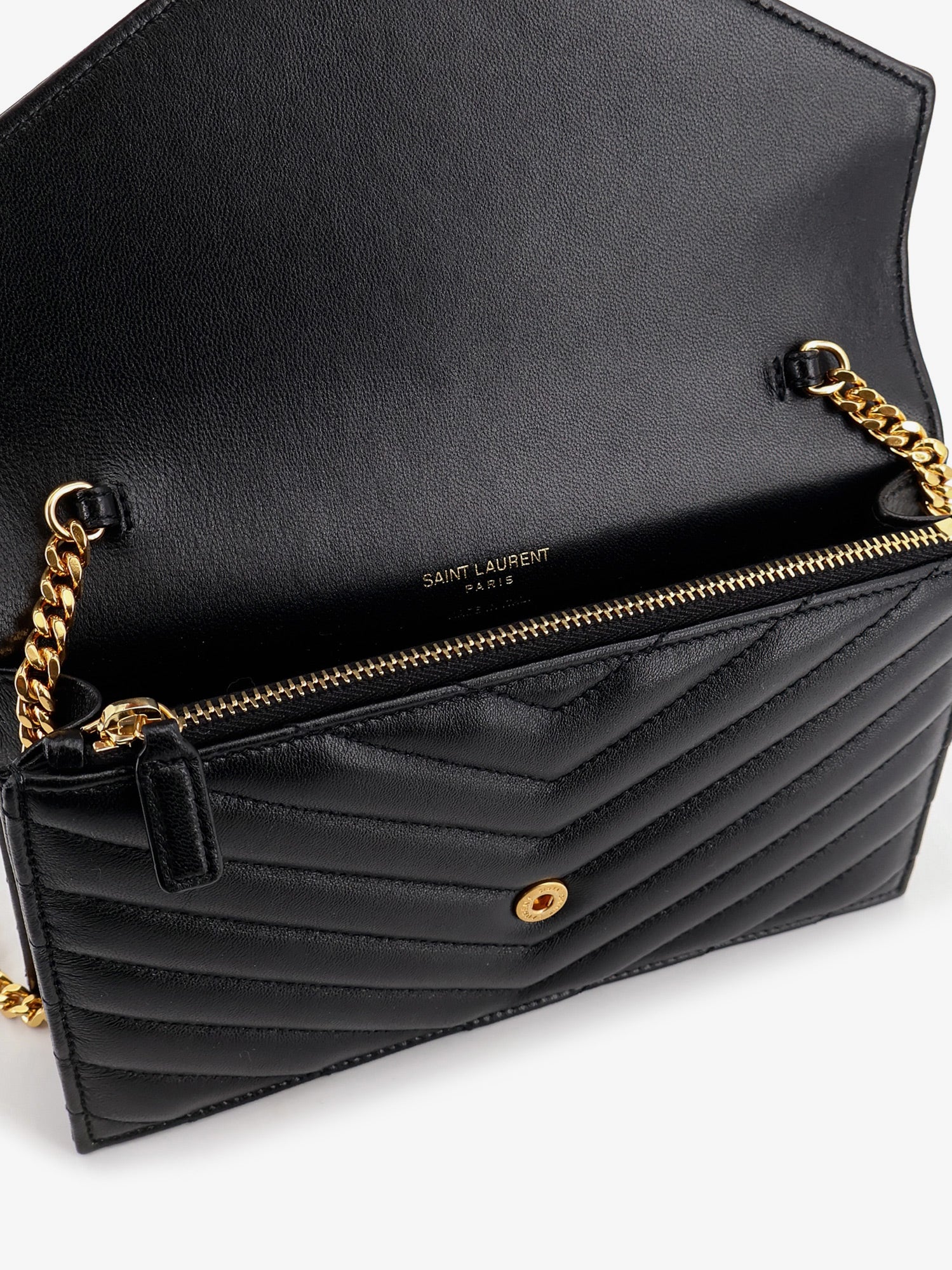 SAINT LAURENT Saint Laurent Women Leather Crossbody Bag With Metal Cassandre Logo