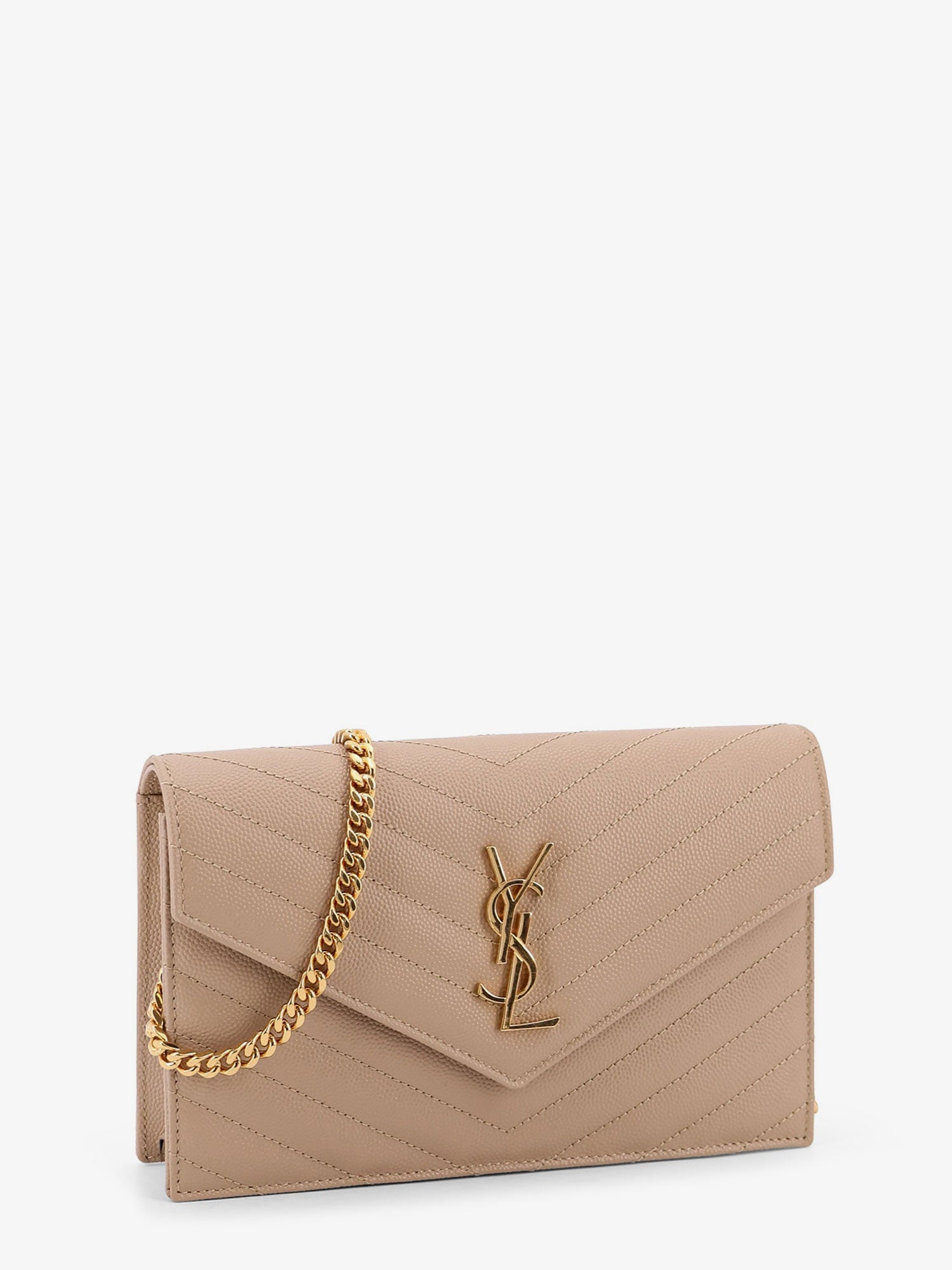 SAINT LAURENT Saint Laurent Women Leather Shoulder Bag With Metal Cassandre Logo