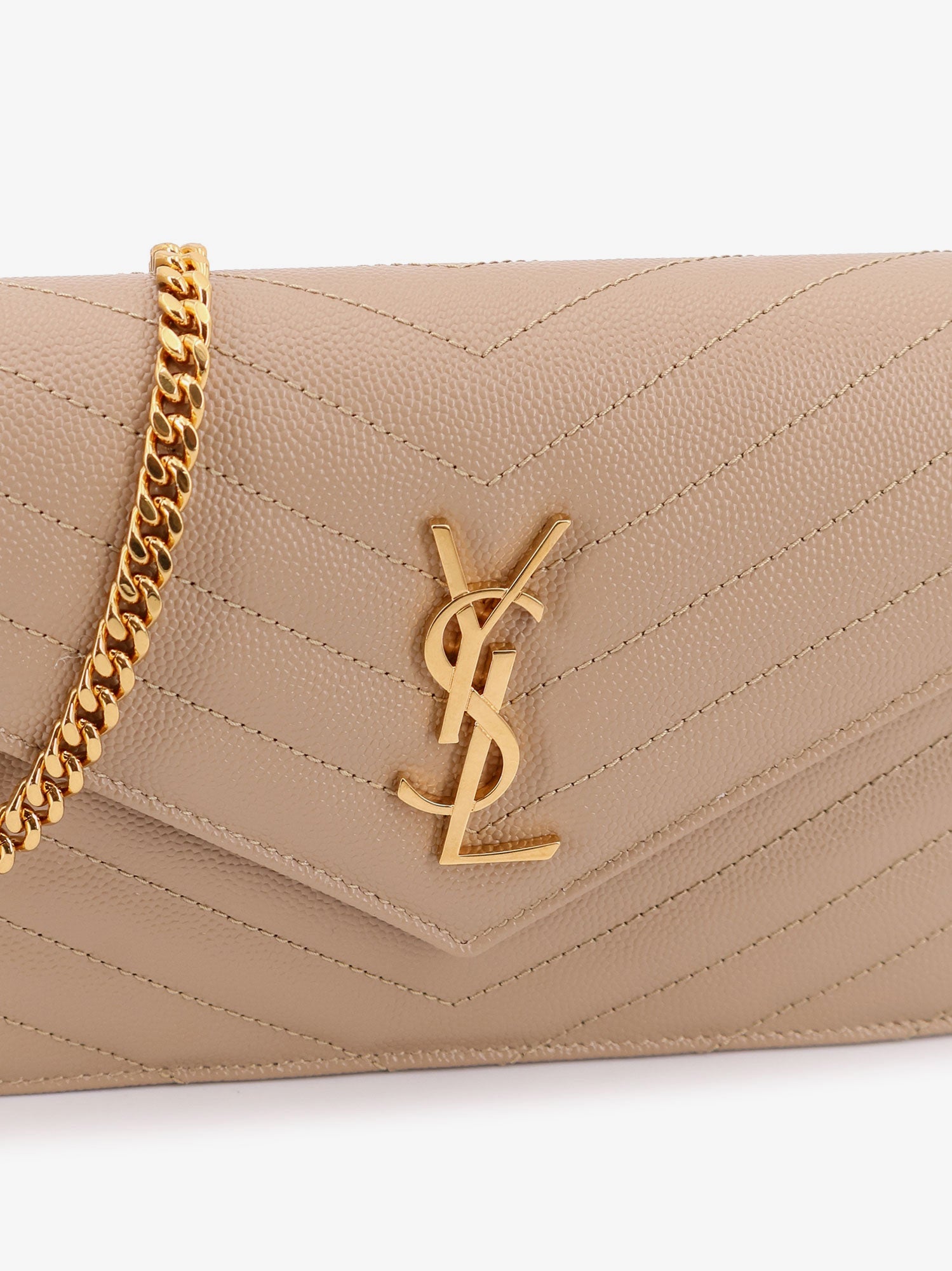 SAINT LAURENT Saint Laurent Women Leather Shoulder Bag With Metal Cassandre Logo