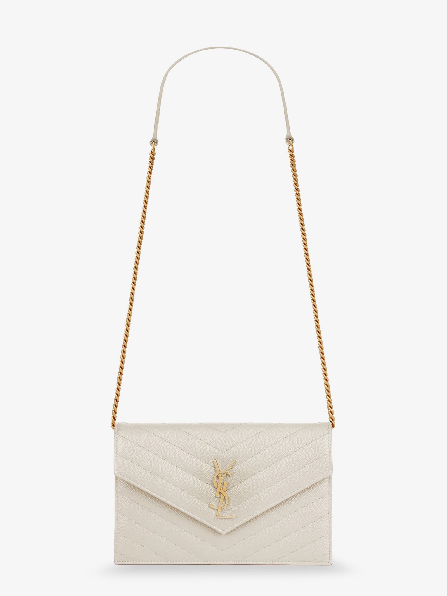 SAINT LAURENT Saint Laurent Women Envelope Leather Crossbody Bag