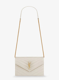SAINT LAURENT Saint Laurent Women Envelope Leather Crossbody Bag