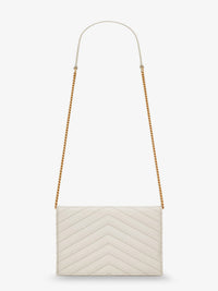 SAINT LAURENT Saint Laurent Women Envelope Leather Crossbody Bag