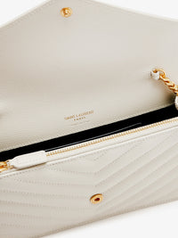 SAINT LAURENT Saint Laurent Women Envelope Leather Crossbody Bag