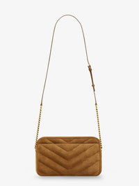 SAINT LAURENT Saint Laurent Women Loulou Suede Crossbody Bag With Cassandre Logo On The Front