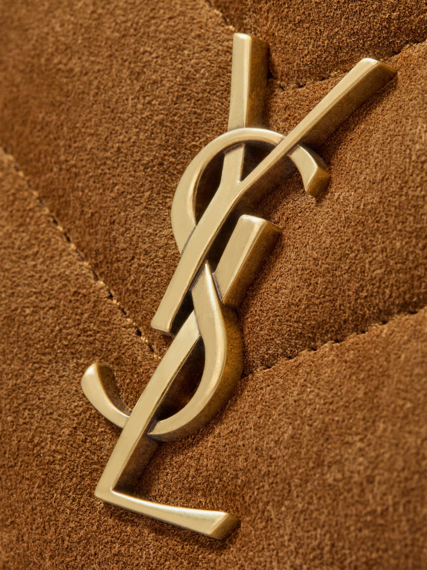 SAINT LAURENT Saint Laurent Women Loulou Suede Crossbody Bag With Cassandre Logo On The Front