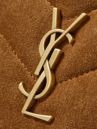 SAINT LAURENT Saint Laurent Women Loulou Suede Crossbody Bag With Cassandre Logo On The Front