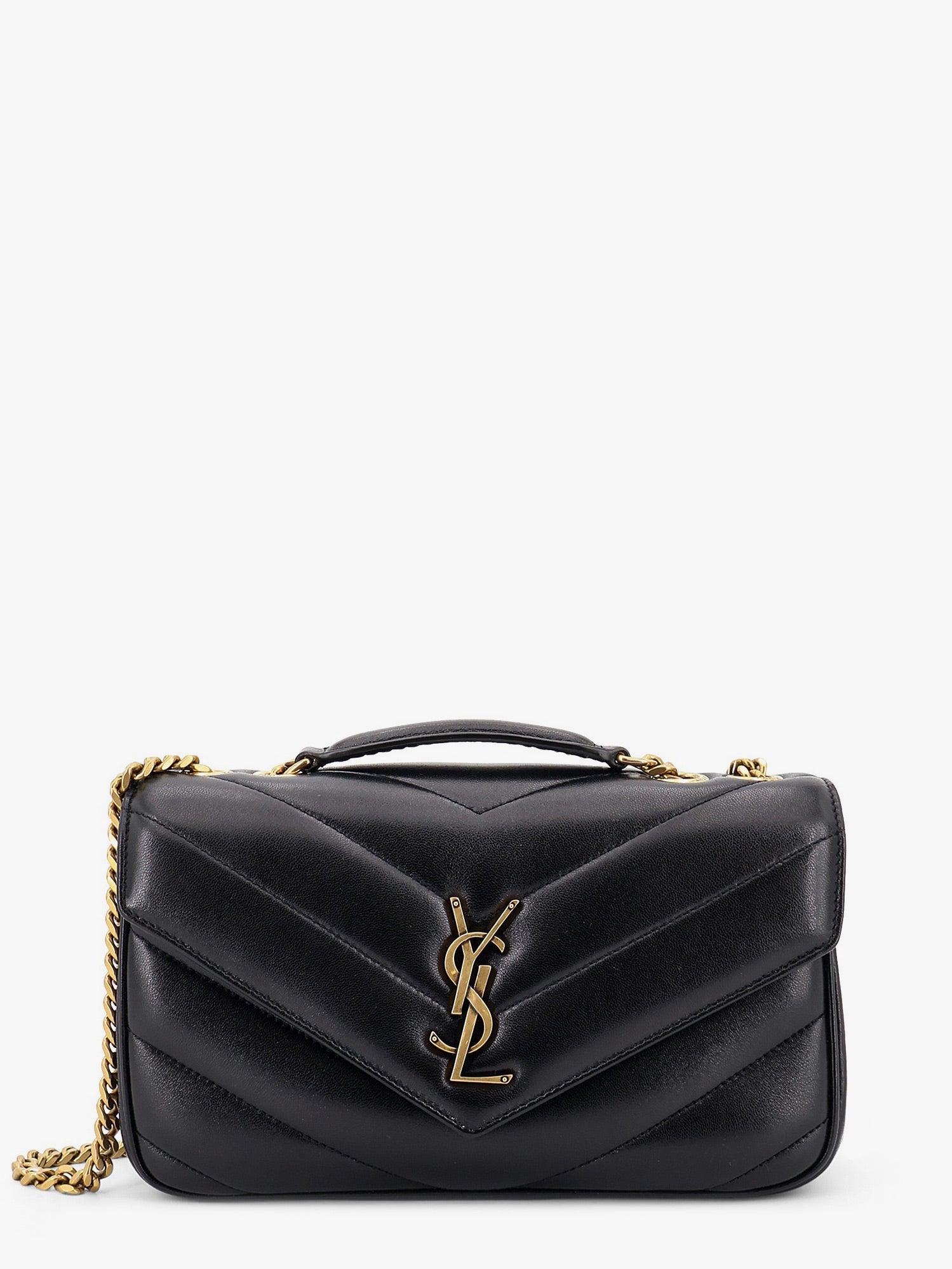 SAINT LAURENT Saint Laurent Women Loulou Leather Shoulder Bag With Metal Cassandre Logo