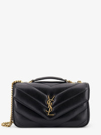 SAINT LAURENT Saint Laurent Women Loulou Leather Shoulder Bag With Metal Cassandre Logo