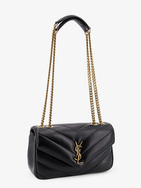 SAINT LAURENT Saint Laurent Women Loulou Leather Shoulder Bag With Metal Cassandre Logo