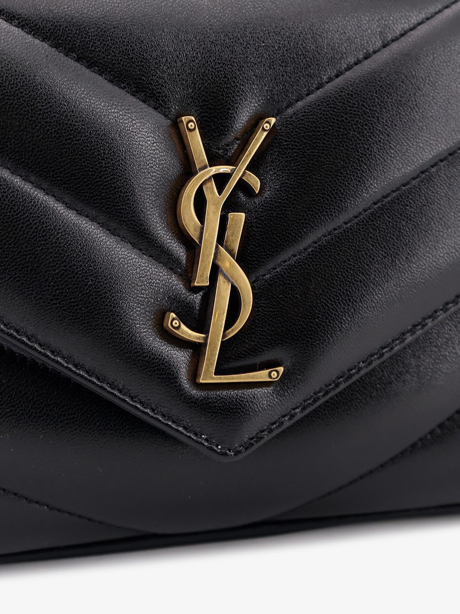 SAINT LAURENT Saint Laurent Women Loulou Leather Shoulder Bag With Metal Cassandre Logo