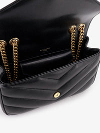 SAINT LAURENT Saint Laurent Women Loulou Leather Shoulder Bag With Metal Cassandre Logo