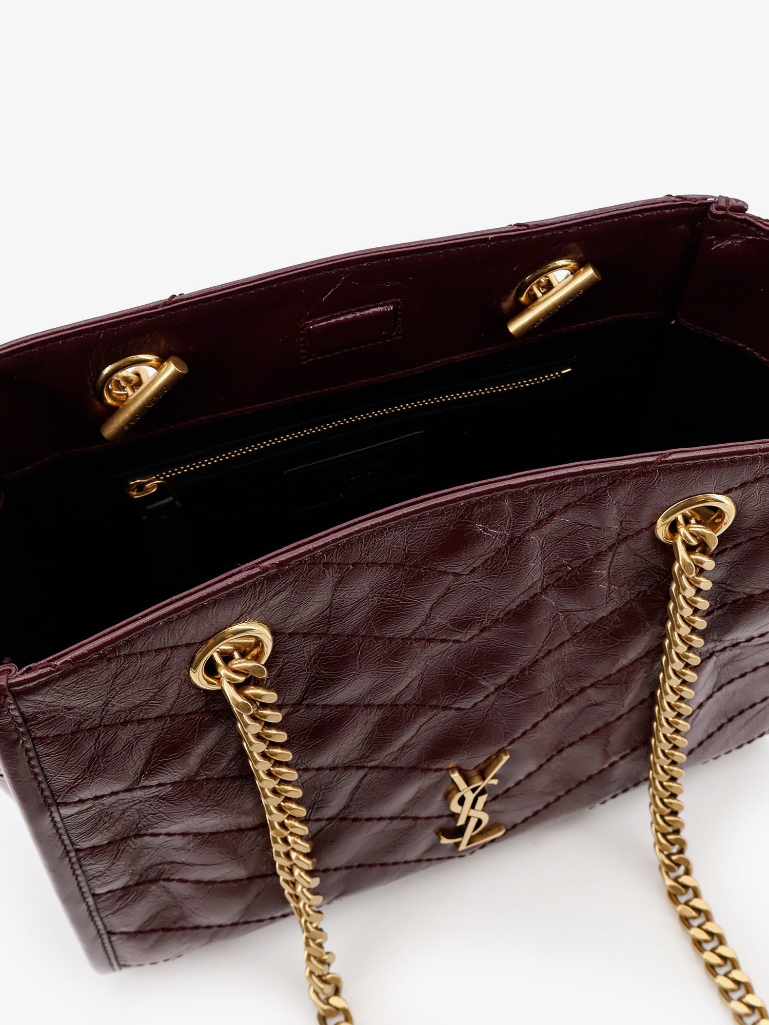 SAINT LAURENT Saint Laurent Women Niki Vintage-Effect Leather Shopping Bag