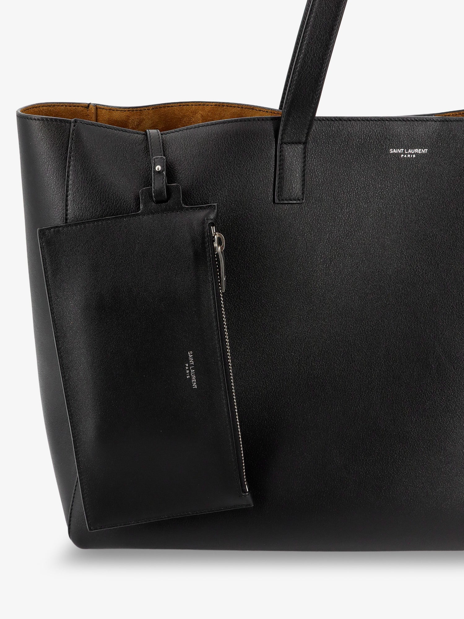 SAINT LAURENT Saint Laurent Men Leather Shopping Bag With Front Logo