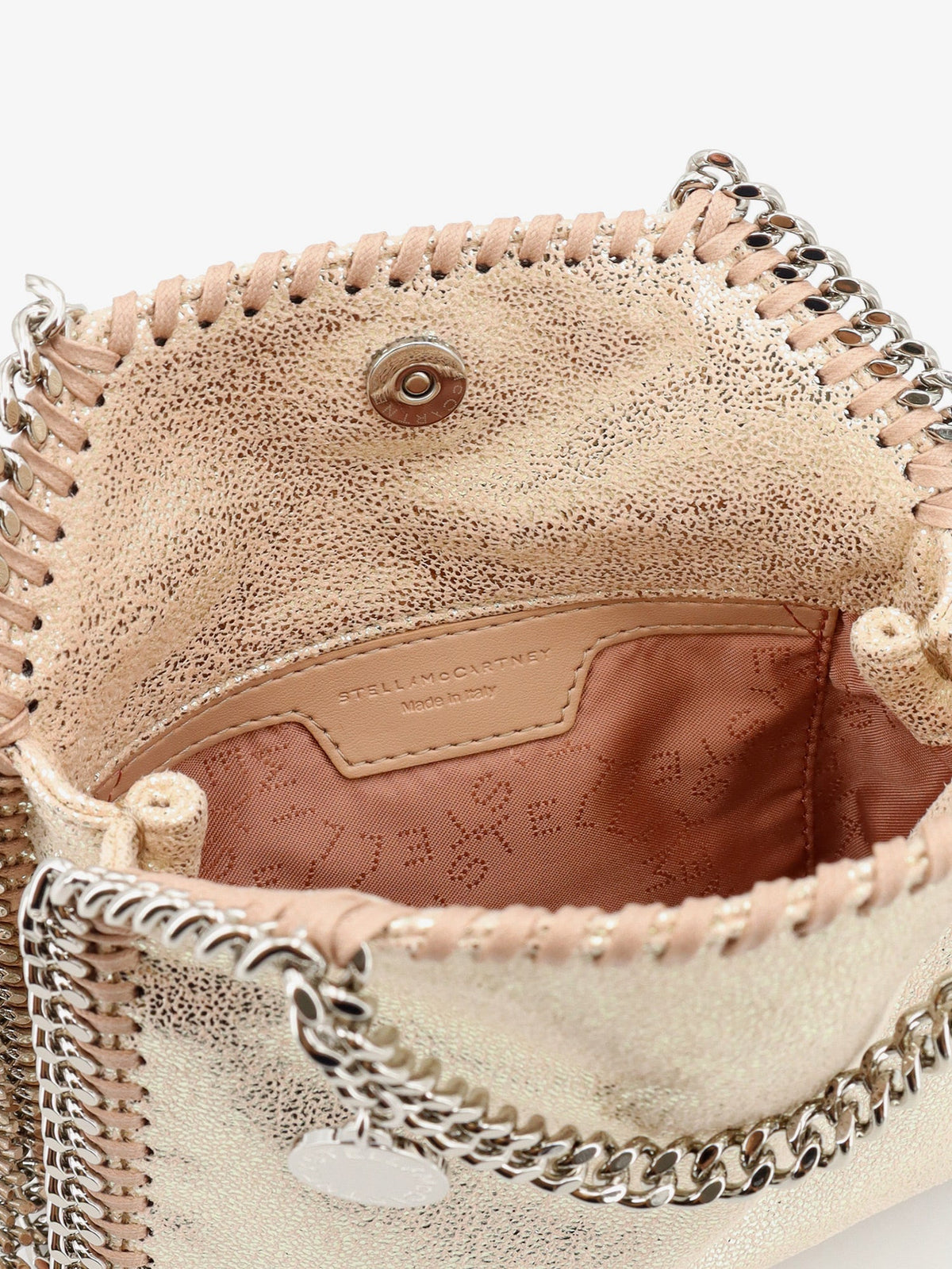 Stella Mccartney Women Falabella Tiny Shiny Shaggy Deer Crossbody Bag