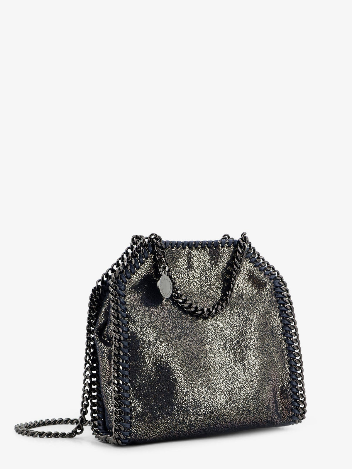 Stella Mccartney Women Falabella Tiny Shiny Shaggy Deer Crossbody Bag