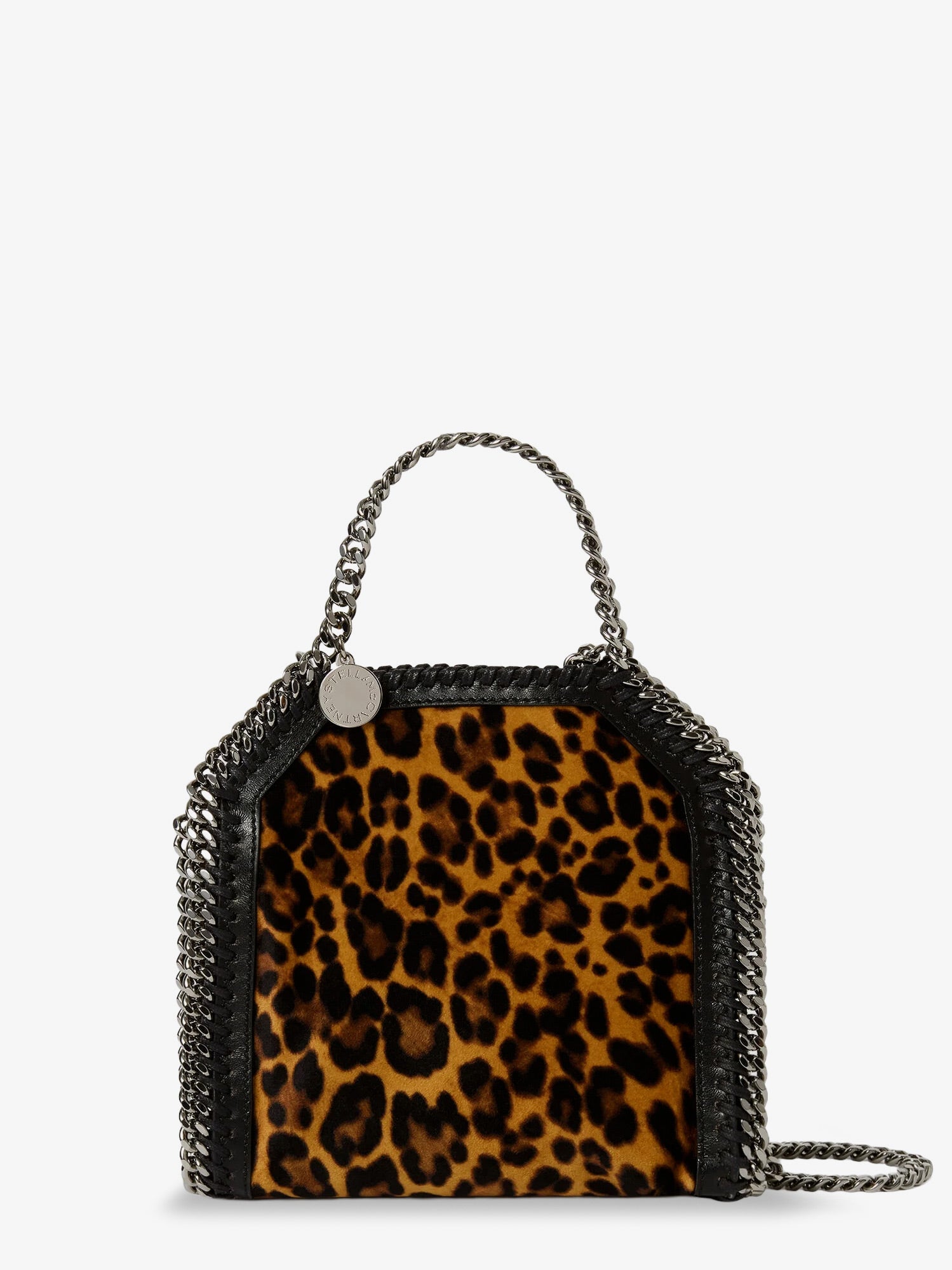 STELLA MCCARTNEY Stella Mccartney Women Falabella Tiny Bag Velvet Crossbody Bag With Animal Print
