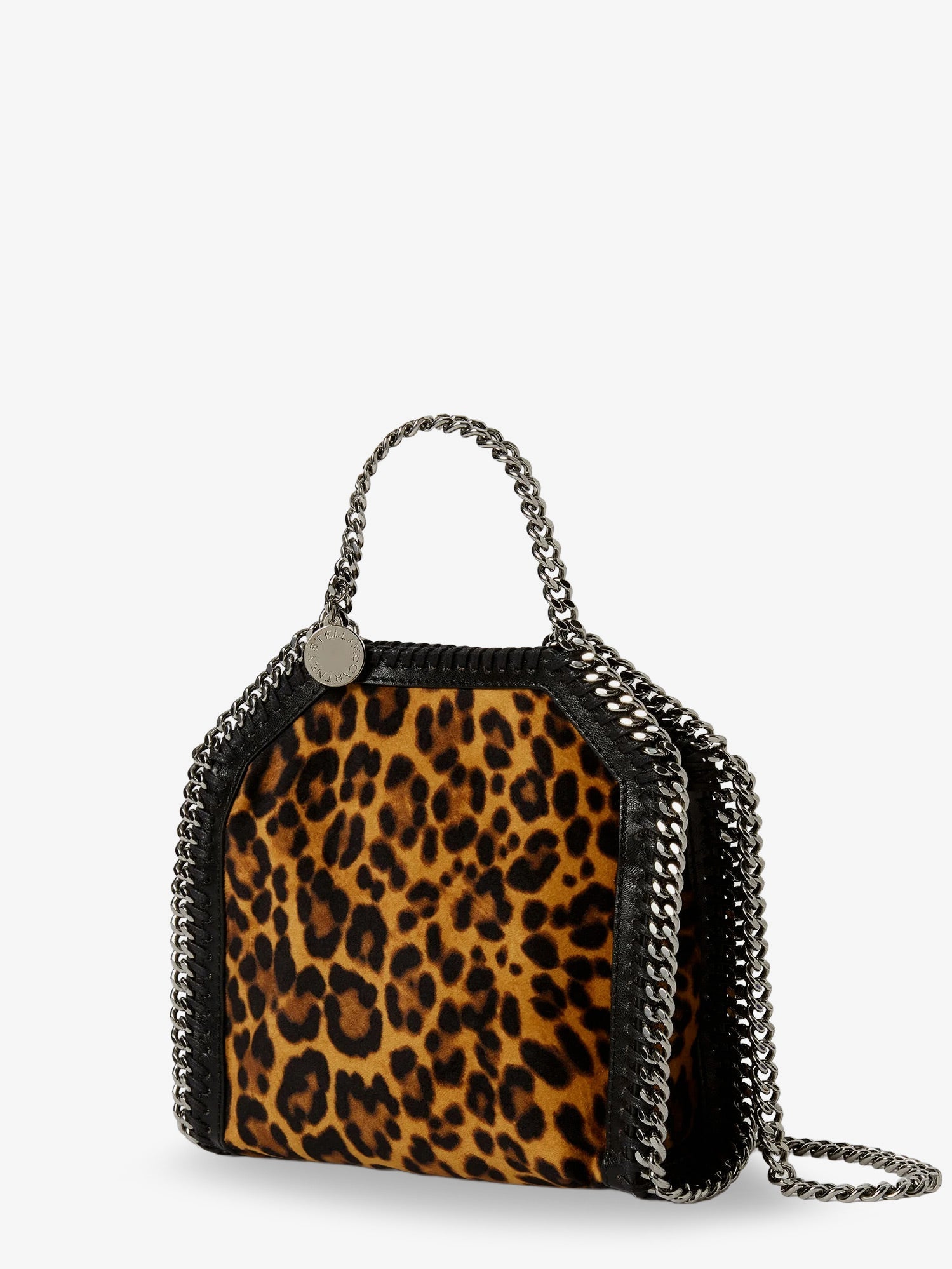 STELLA MCCARTNEY Stella Mccartney Women Falabella Tiny Bag Velvet Crossbody Bag With Animal Print