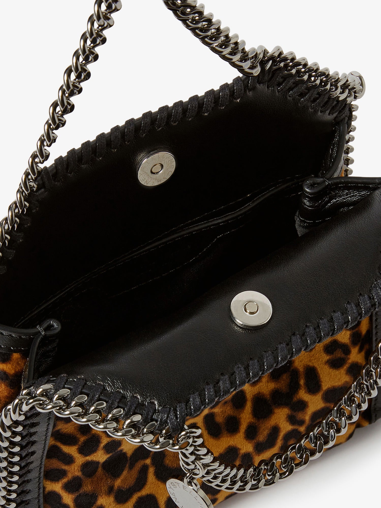 STELLA MCCARTNEY Stella Mccartney Women Falabella Tiny Bag Velvet Crossbody Bag With Animal Print
