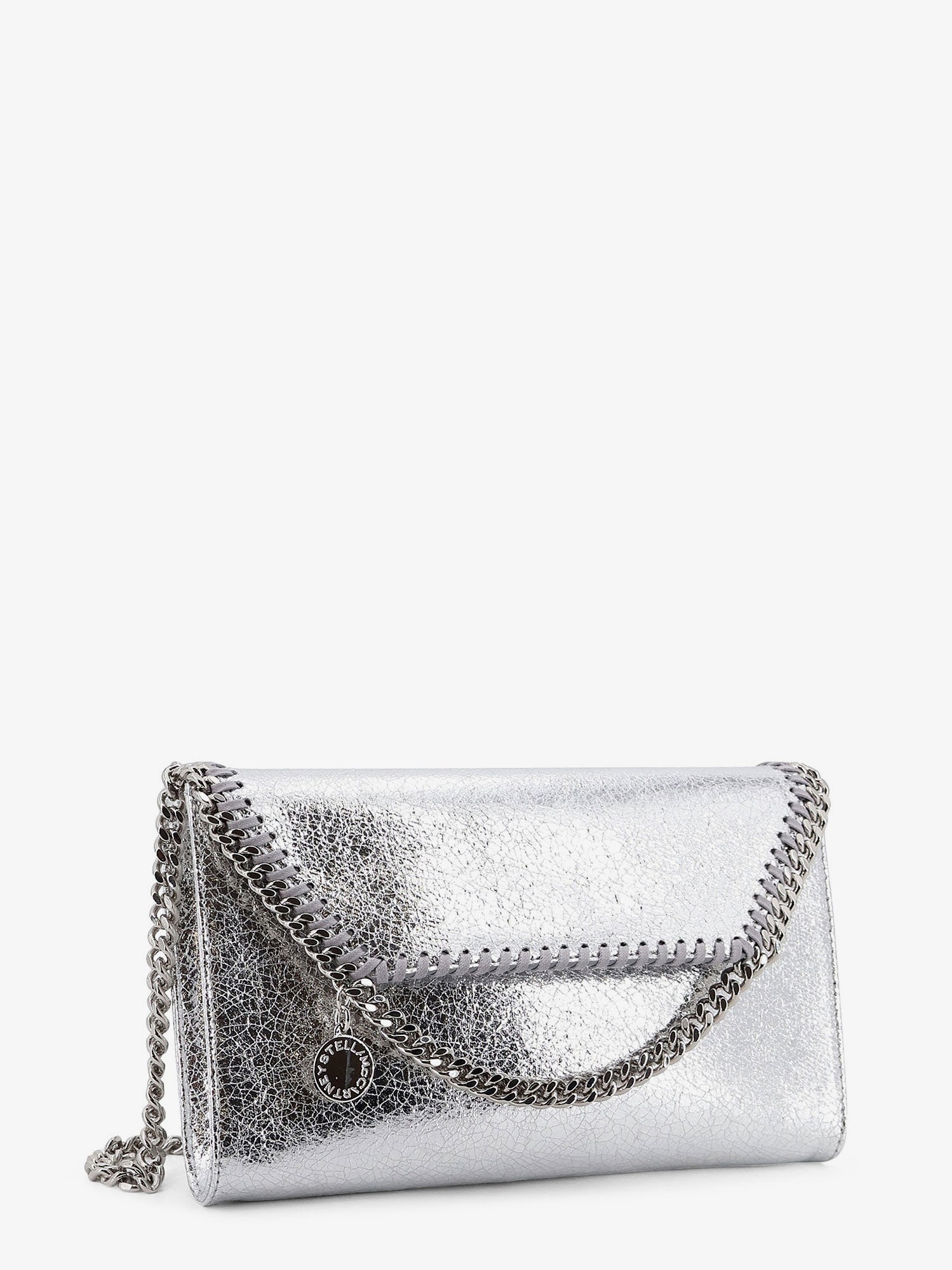 STELLA MCCARTNEY Stella Mccartney Women Falabella Metallic Fabric Crossbody Bag
