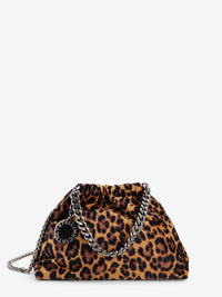 STELLA MCCARTNEY Stella Mccartney Women Falabella Mini Leopard Print Velvet Crossbody Bag