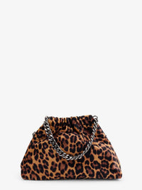 STELLA MCCARTNEY Stella Mccartney Women Falabella Mini Leopard Print Velvet Crossbody Bag