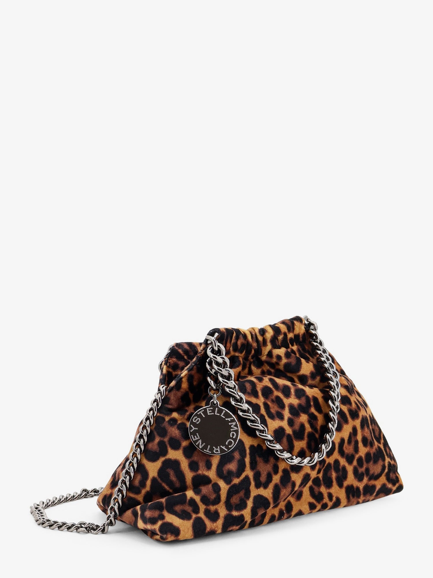 STELLA MCCARTNEY Stella Mccartney Women Falabella Mini Leopard Print Velvet Crossbody Bag