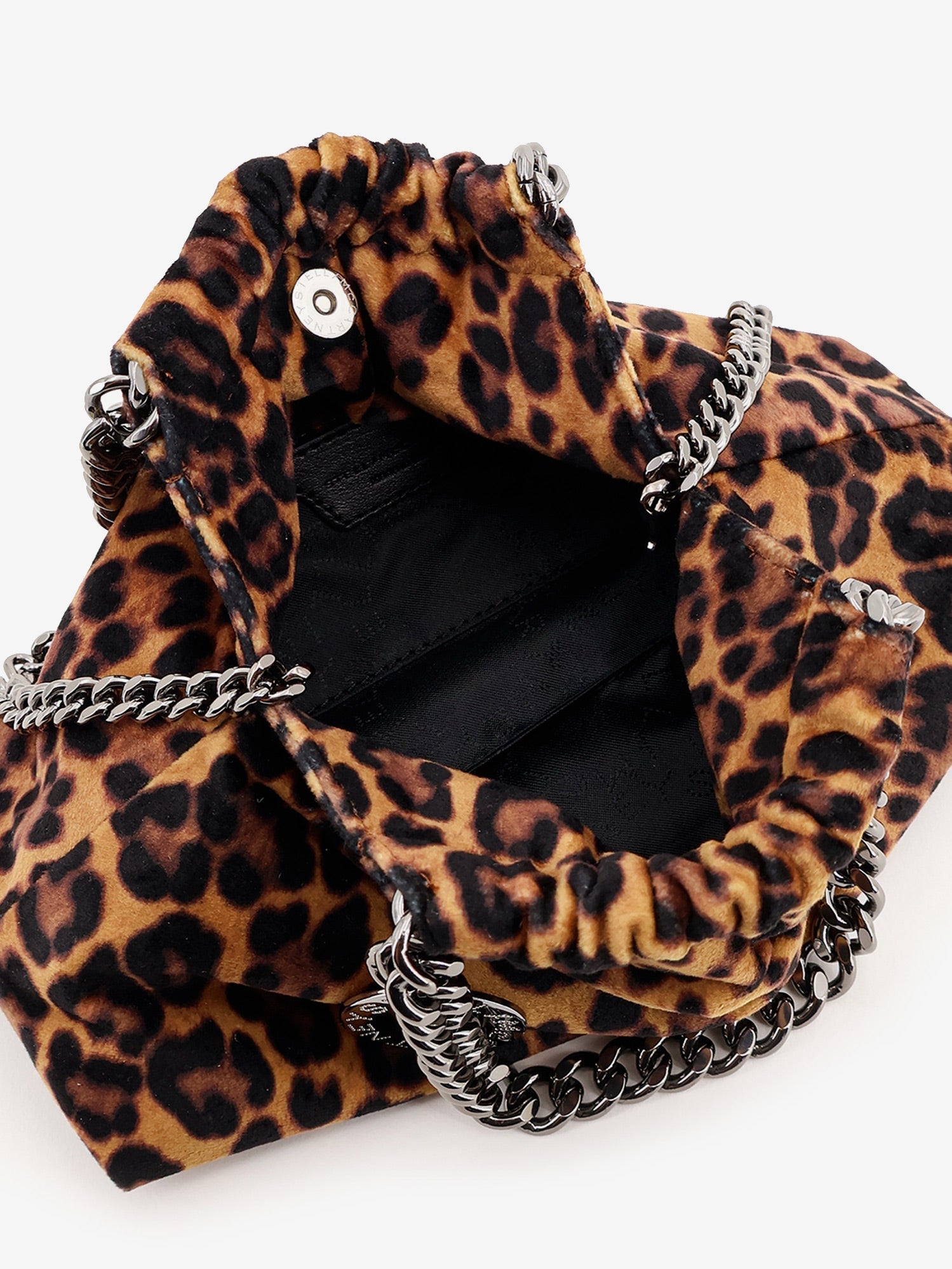 STELLA MCCARTNEY Stella Mccartney Women Falabella Mini Leopard Print Velvet Crossbody Bag