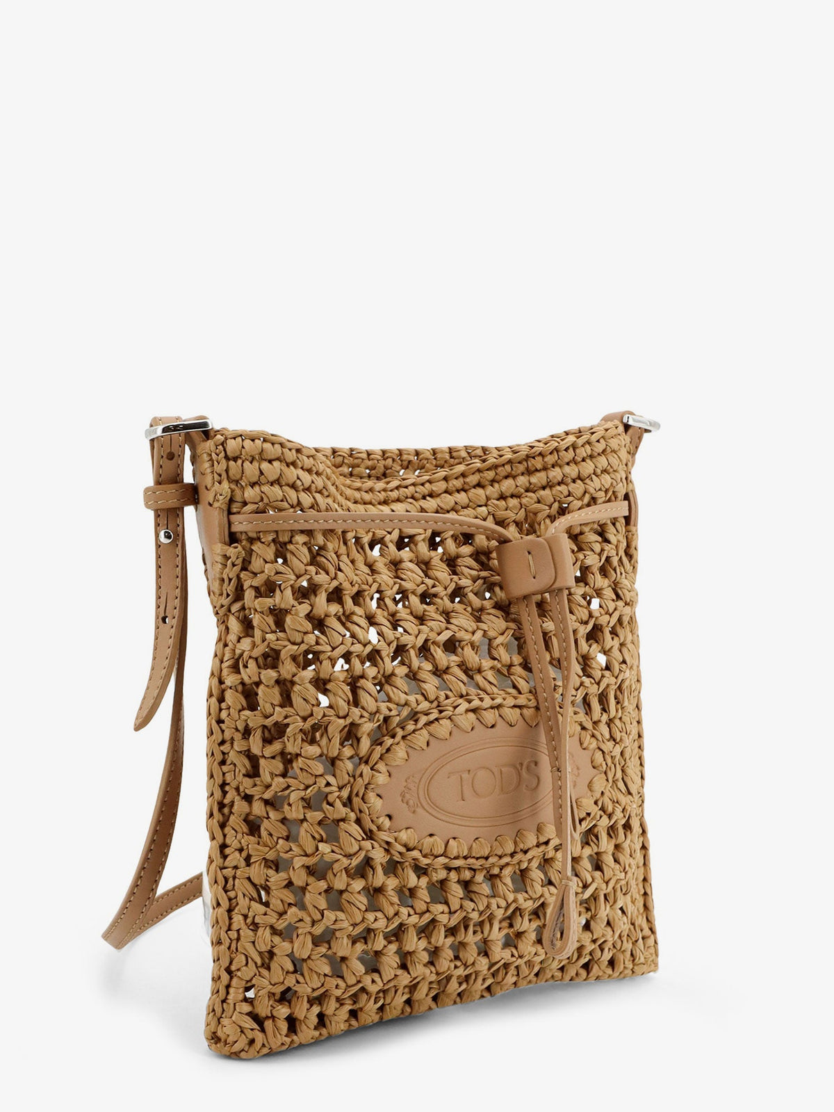 Tod's Women Raffia Bucket Bag With Crochet Motif