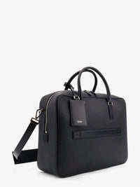TOM FORD Tom Ford Men Leather Work Bag With Front Lettering Logo