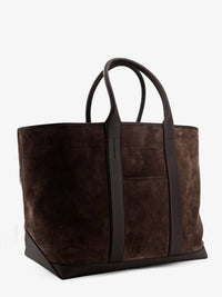 TOM FORD Tom Ford Men Suede Shopping Bag With Logo Engraved On The Bottom