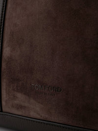 TOM FORD Tom Ford Men Suede Shopping Bag With Logo Engraved On The Bottom