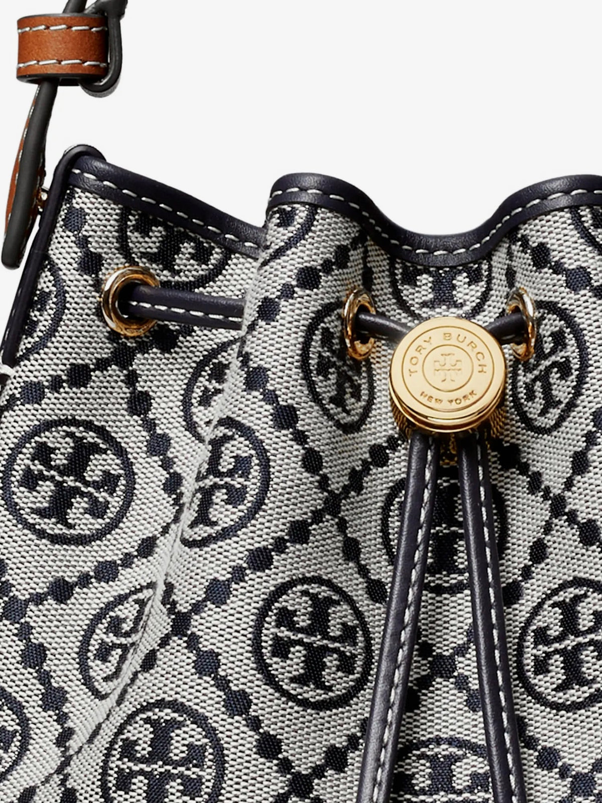 TORY BURCH Tory Burch Women T Monogram Cotton-Blend Bucket Bag