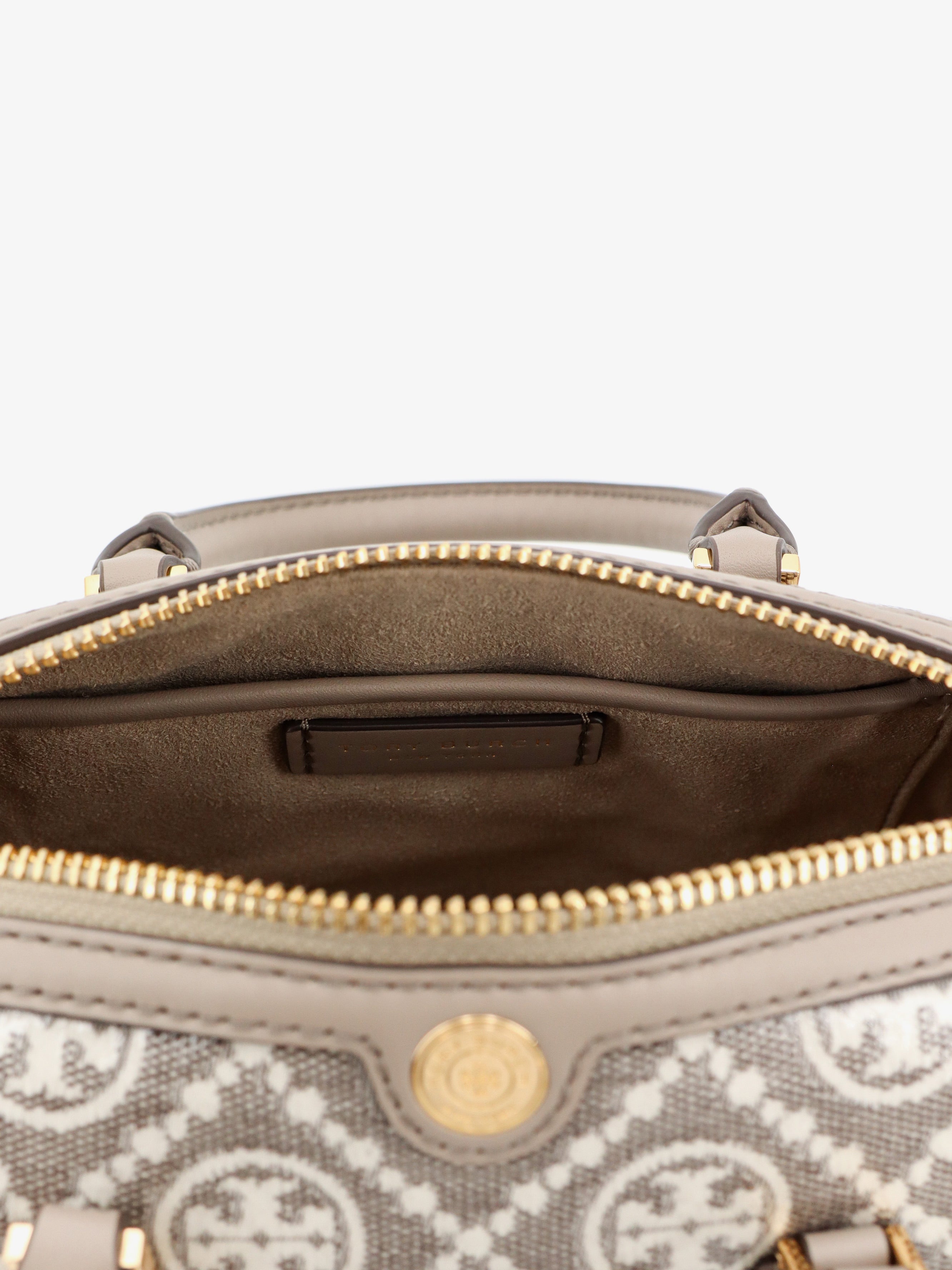 TORY BURCH Tory Burch Women Barrel Bag T Monogram Coated Canvas Handbag