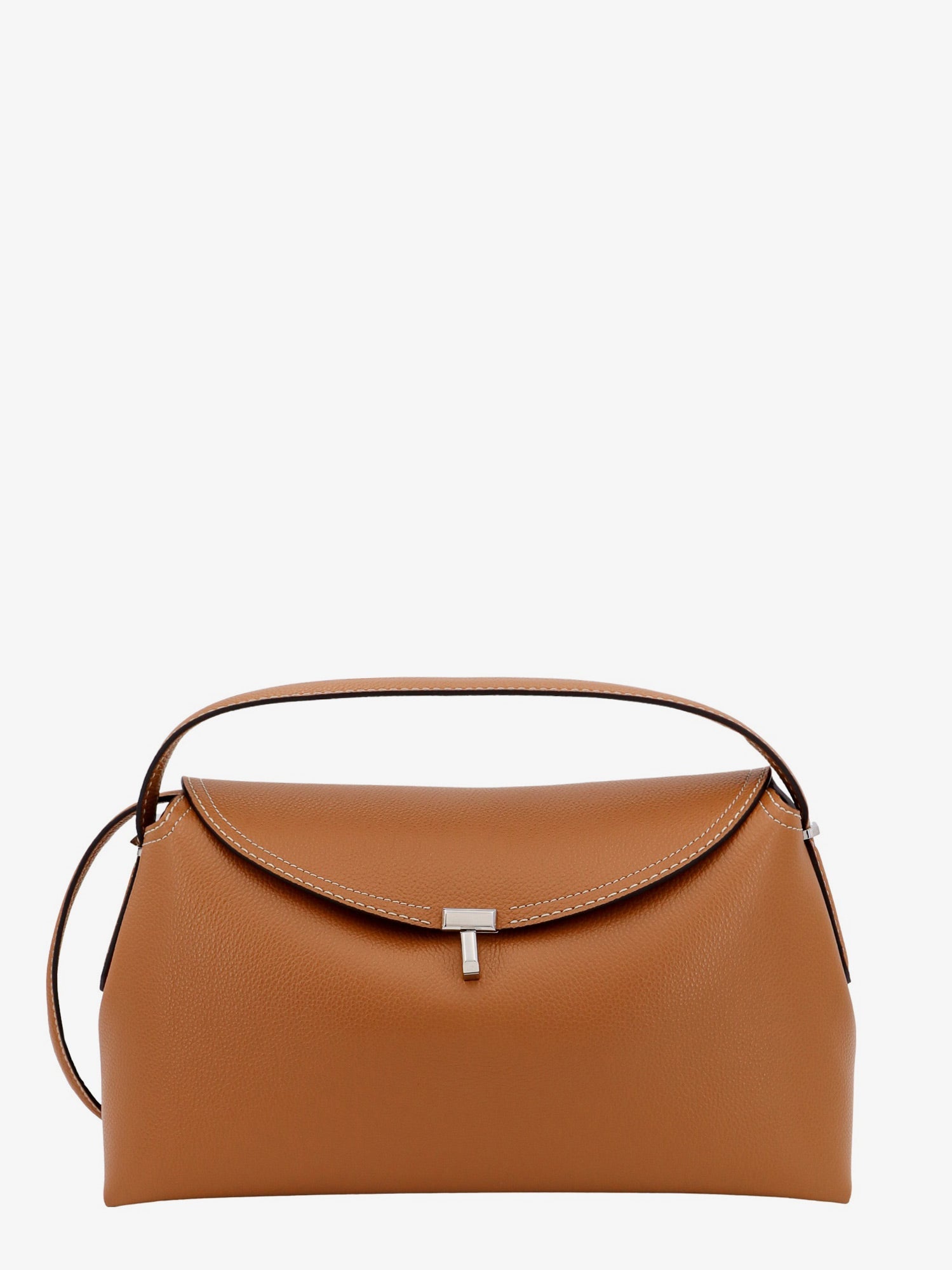 Toteme Women T-Lock Hammered Leather Handbag