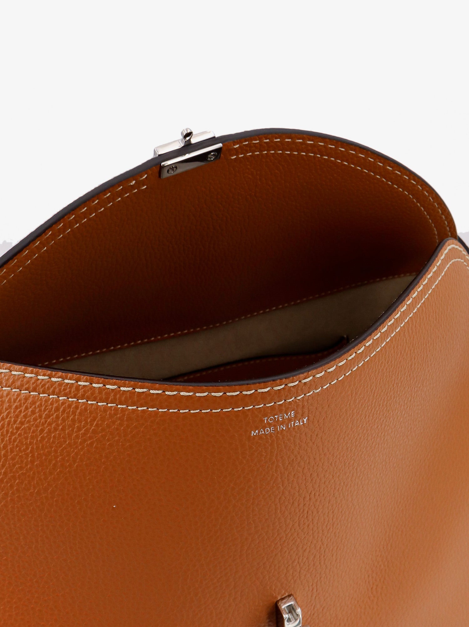 Toteme Women T-Lock Hammered Leather Handbag
