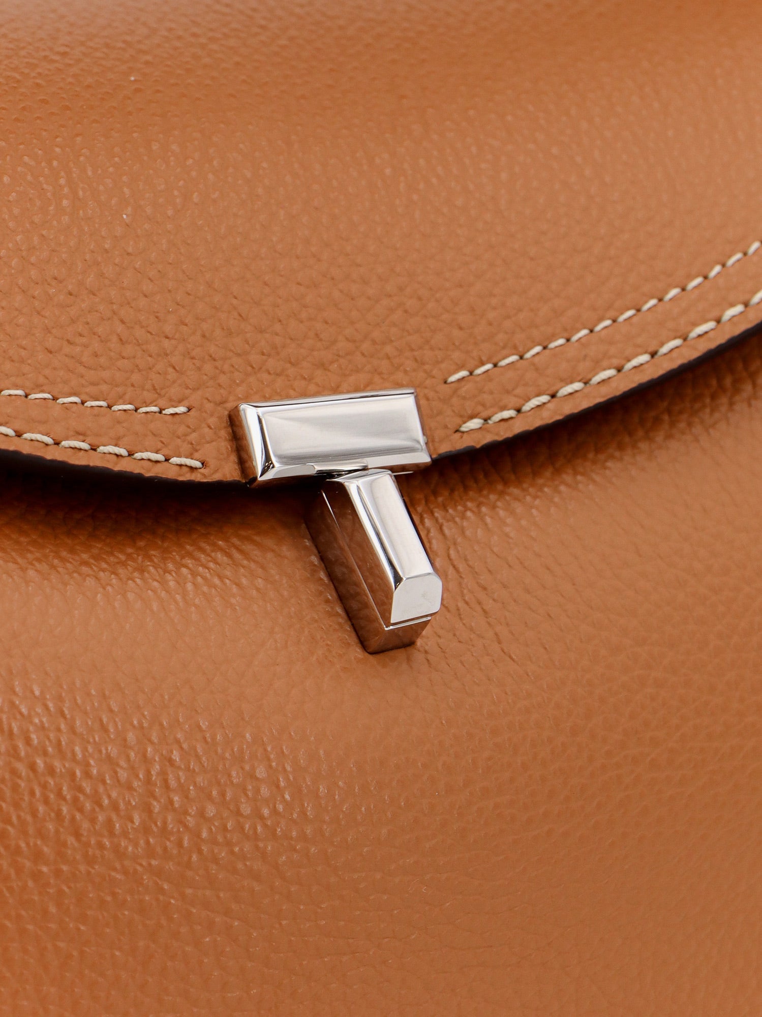 Toteme Women T-Lock Hammered Leather Handbag