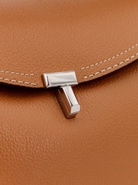 Toteme Women T-Lock Hammered Leather Handbag
