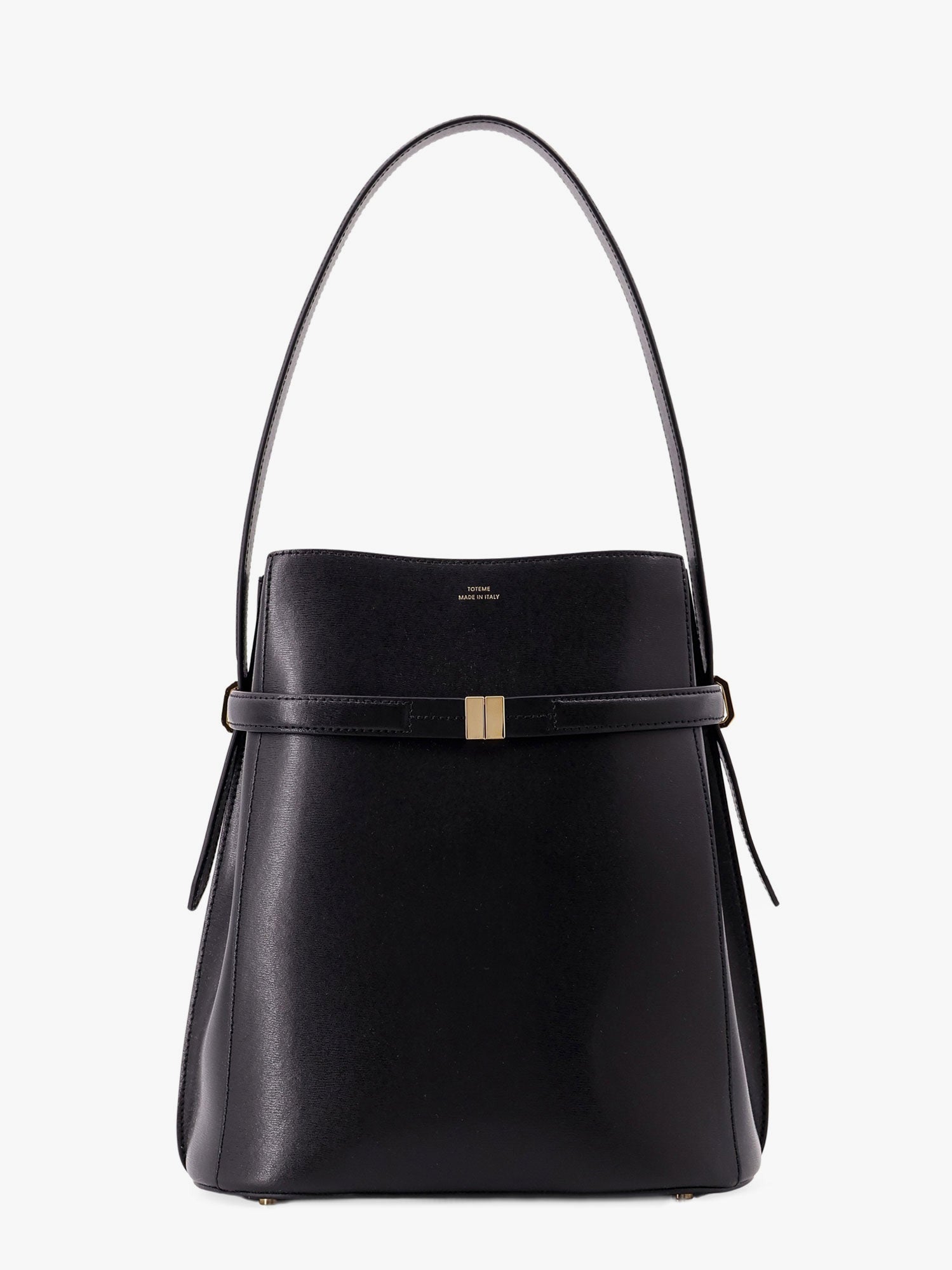 Toteme Women Belted Leather Bucket Bag