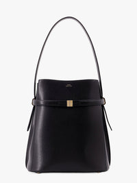 Toteme Women Belted Leather Bucket Bag
