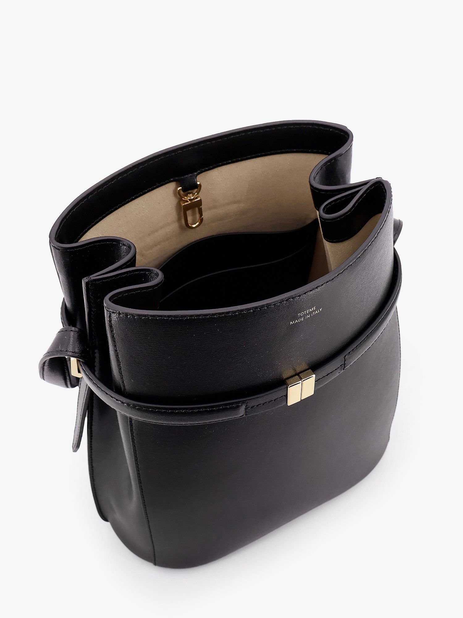Toteme Women Belted Leather Bucket Bag