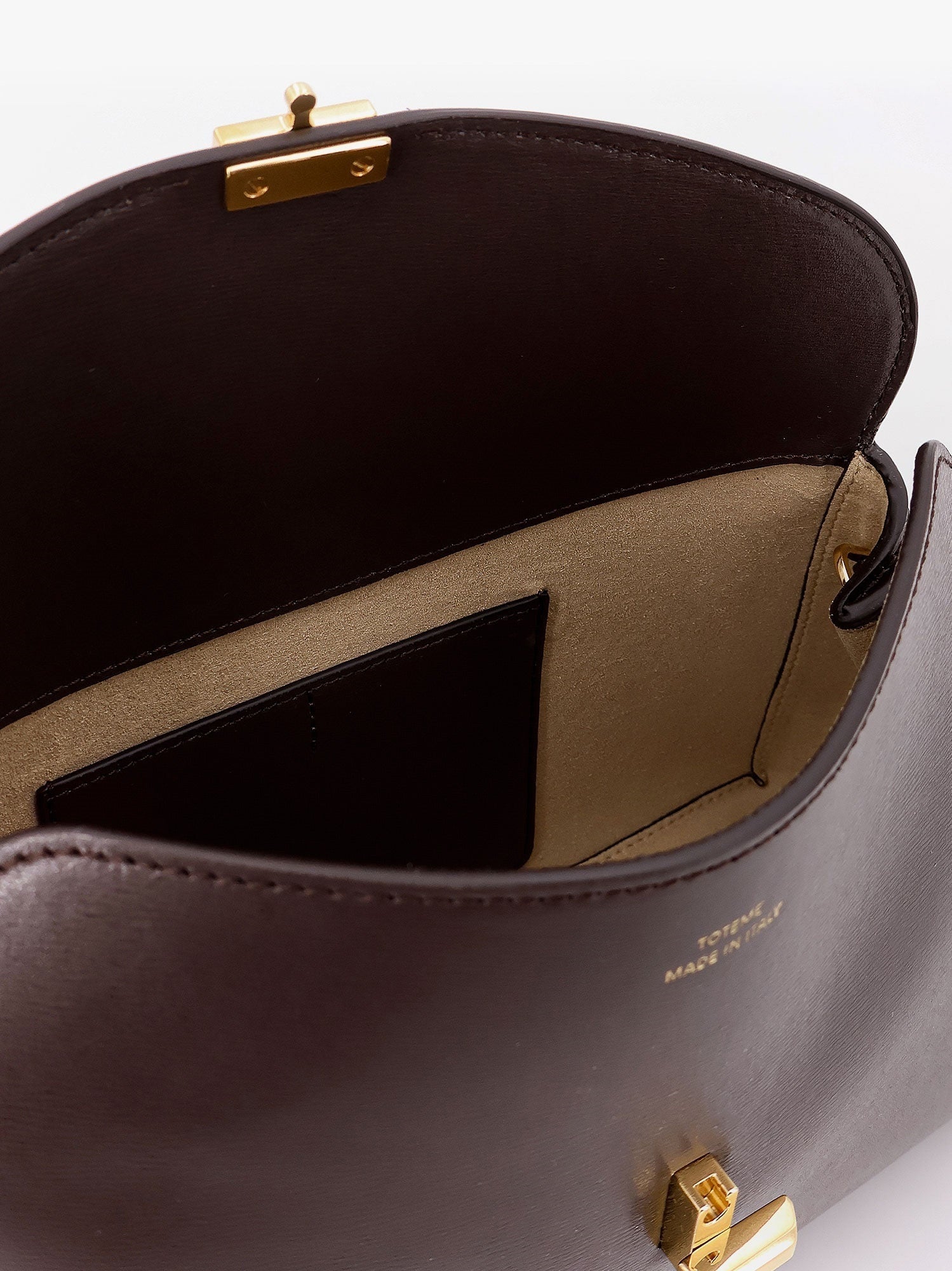 Toteme Women T-Lock Clutch Leather Crossbody Bag
