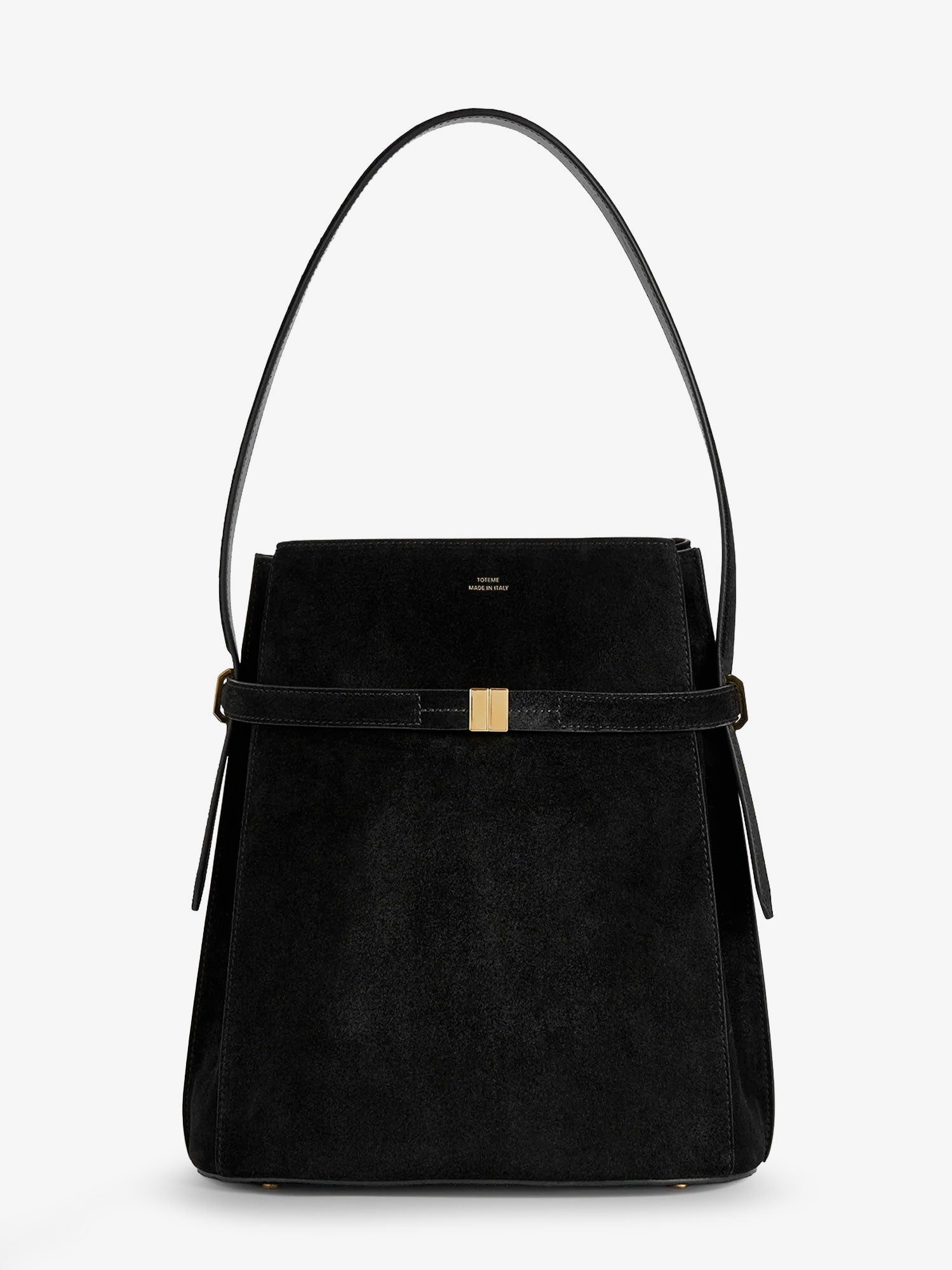 Toteme Women Belted Suede Bucket Bag