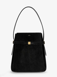 Toteme Women Belted Suede Bucket Bag