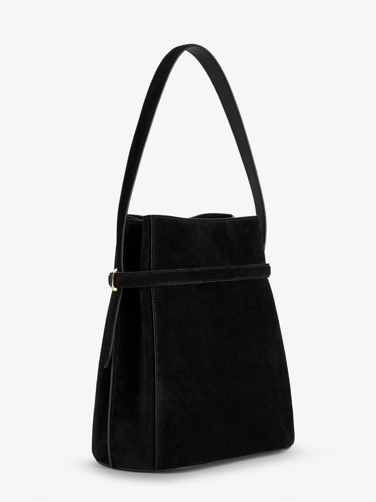 Toteme Women Belted Suede Bucket Bag
